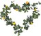 Artificial Lemon Greenery Garland Faux Spring Summer Eucalyptus Garland with Lemons Fake Fruit Vine Garland Wreath for Front Door Wall Table Kitchen Home Wedding Decor